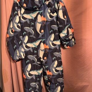 Stylish Navy and Orange Kids Footie